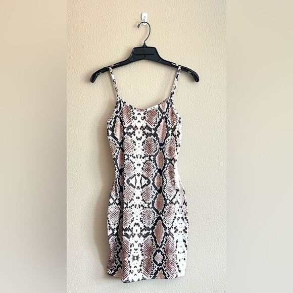 Missguided Snake Print Bodycon Tank Dress - Picture 1 of 5
